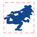 1.5" x 1.5" Running Colonel Waterless Tattoo (Set of 10)